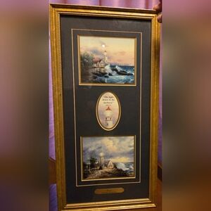 Thomas Kinkade "Hope" Lithograph. Two Prints Frame 19.5X10" w/COA